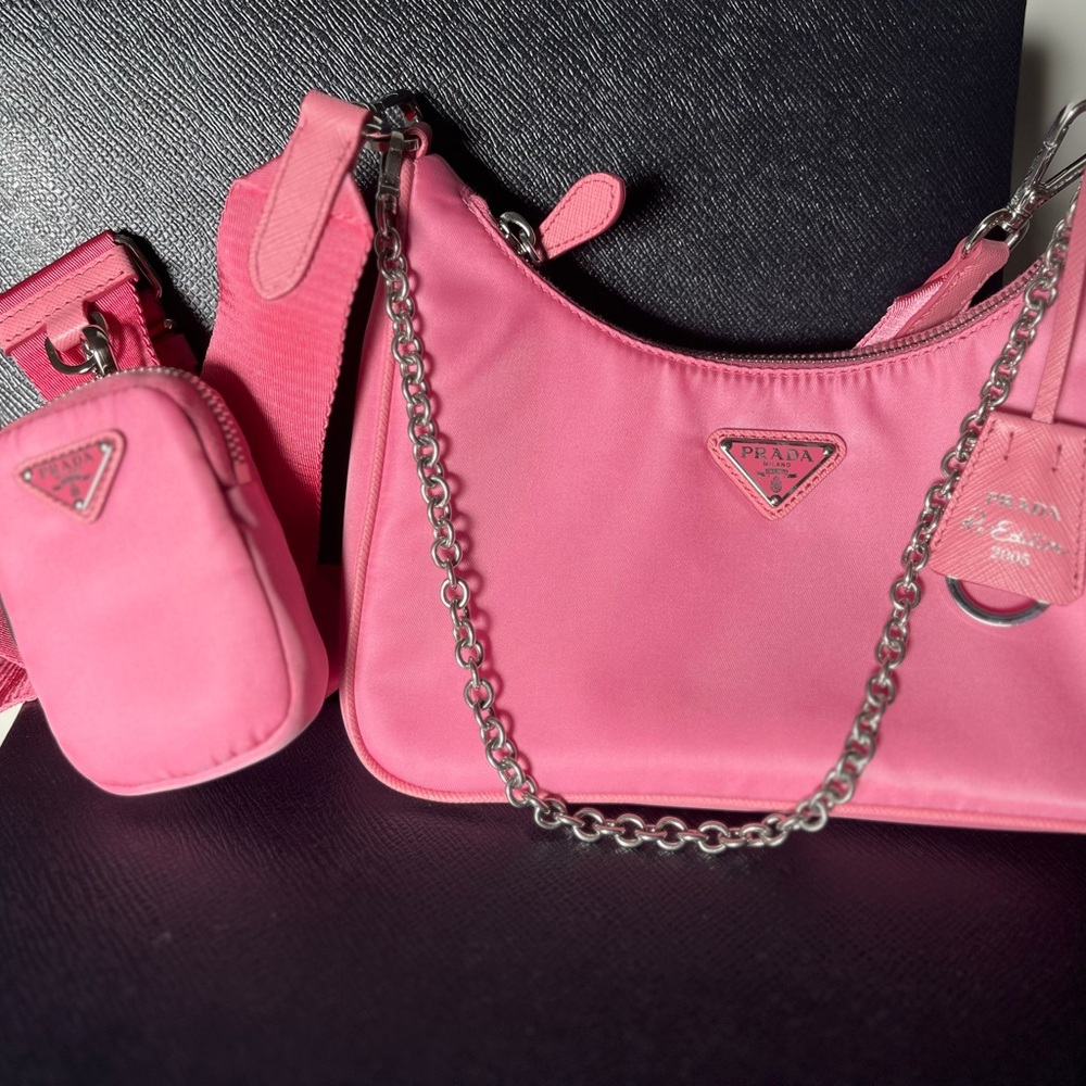 Prada Pink Crossbody Bag with Chain